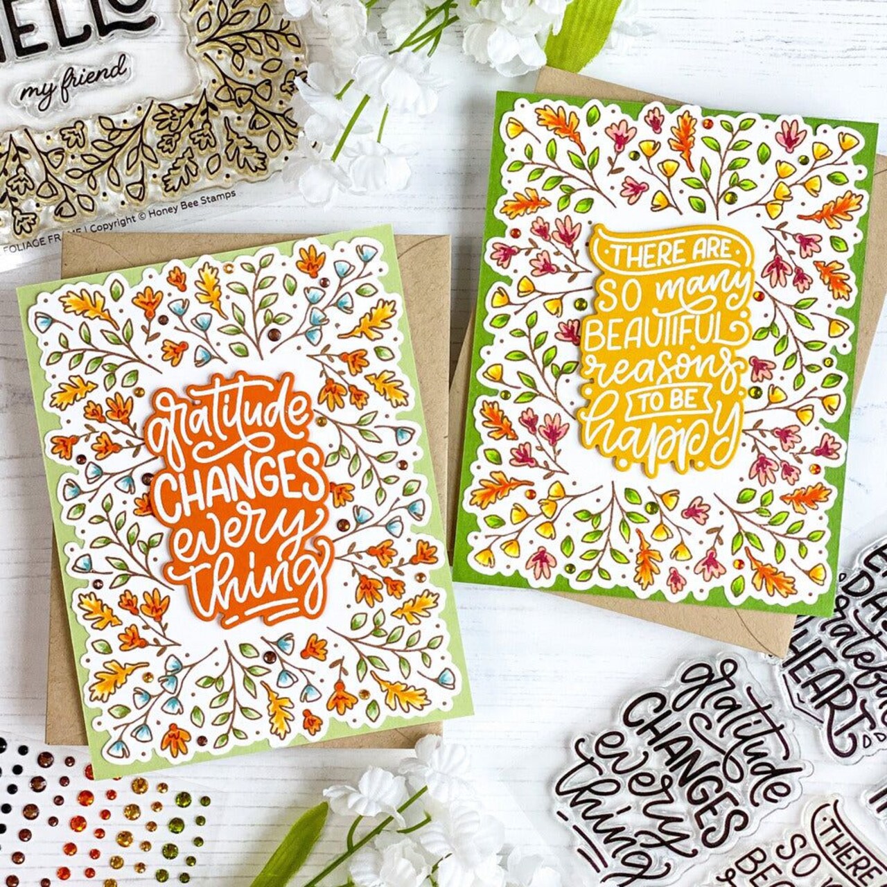 Fall Foliage Frame - Set of 4 - 6"x6" Coordinating Stencils - RETIRING